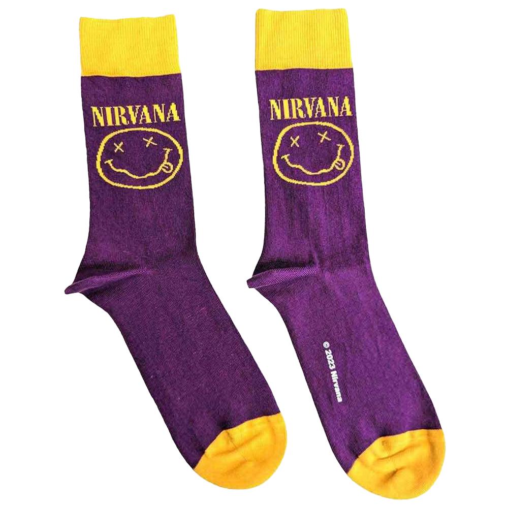 Nirvana Unisex Voksen Happy Face Ankelsokker