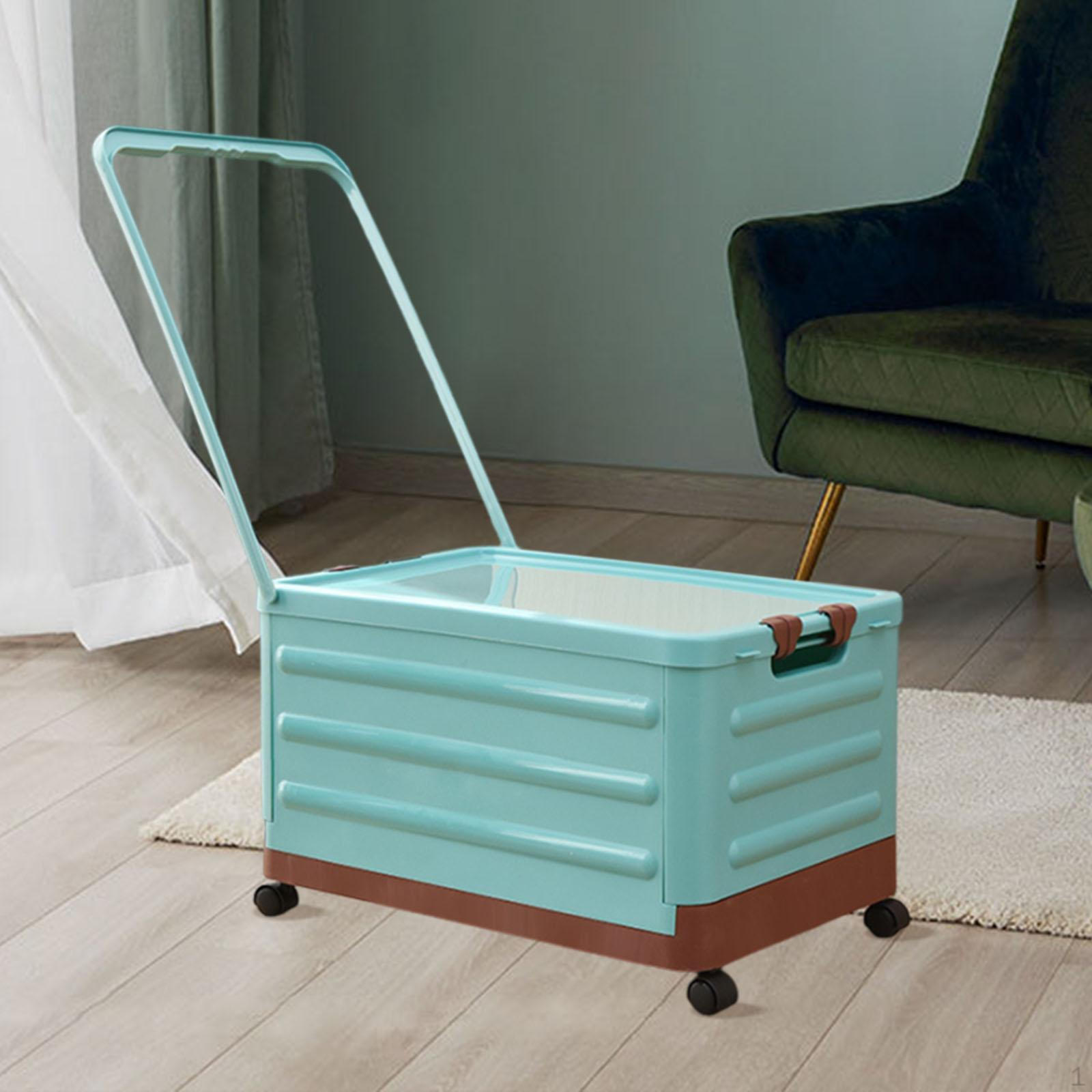 

Контейнер для хранения с колесами и ручкой, ящик на колесиках, складная крышка, хозяйственная тележка, ящик для