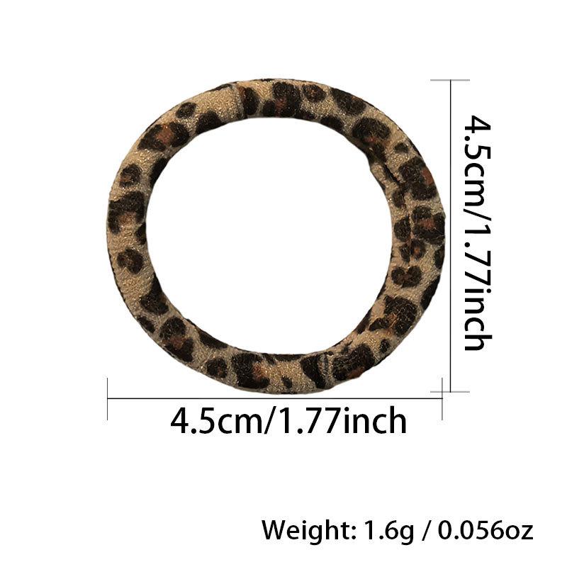 Leopard Print Towel Hair Tie, High Elastic Ponytail Hair Band, Fashion Hair Accessory