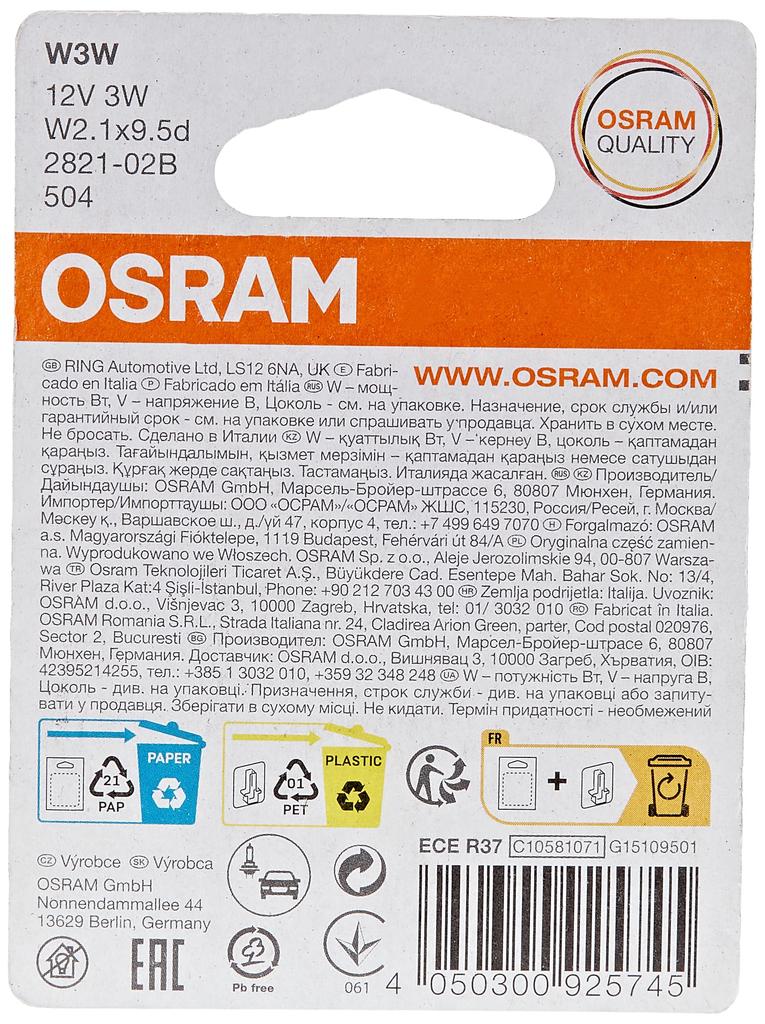 Osram W3W 3W Bulbs 2 Pcs