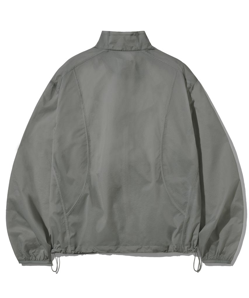 Filluminate Sheer Seam Line Windbreaker - Grey