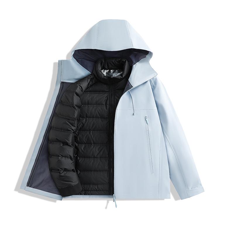 New Heat-Sealed Softshell Winter 3-in-1 Down Jacket