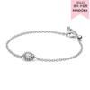 Sparkling Halo Pair Chain Bracelet 593001c01