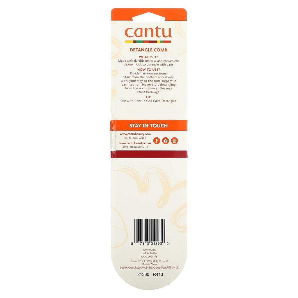 Cantu, Sturdy Detangle Comb, 1 Piece