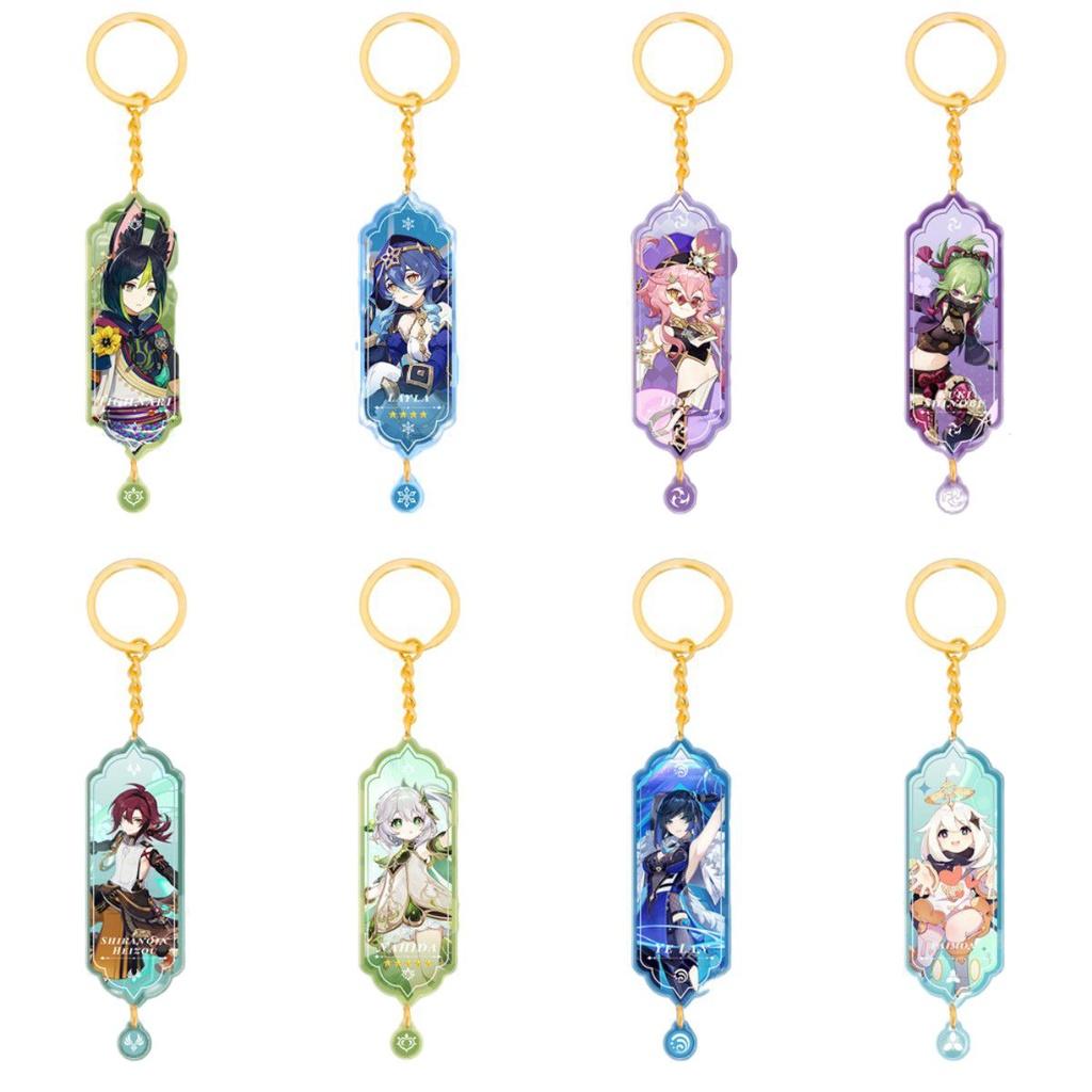 Genshin Impact Acrylic Double Sided Keychain Cartoon Keychains