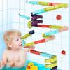 (18pcs) DIY Kids Bath Toys Wall Suction Cup Marble Race Run Track Bathroom Bathtub Play Water Games Toy Kit