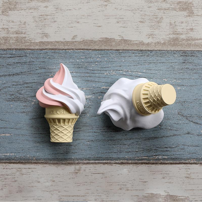 1/3/7 PCS Colorful Ice Cream Fridge Magnets Cute Cartoon Kitchen Decor, Strong Magnetic Clips for Whiteboard, Fun Creative Gift