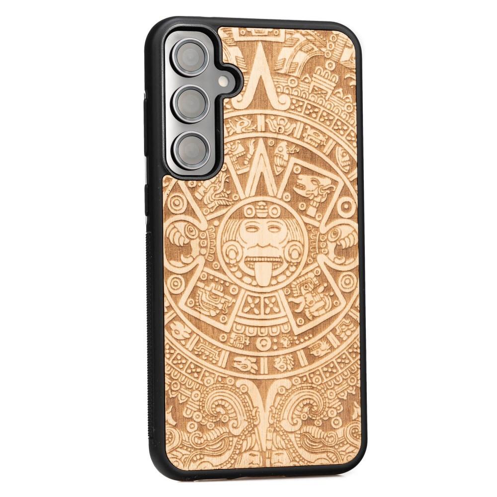 Bewood Wooden Case for Samsung Galaxy S23 FE Aztec Calendar Aniegre