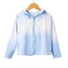 Kids Fashion Summer Gradient Sun Protection Jacket UPF50+ UV Protection Lightweight Breathable Outdoor Sun Hoodie for Boys and Girls