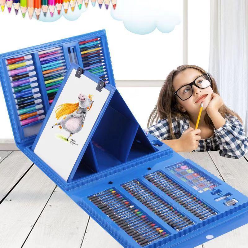 145-Piece Deluxe Watercolor Pen Set for Kids - Double-Layered Aluminum Box Art Supplies & Painting Tools