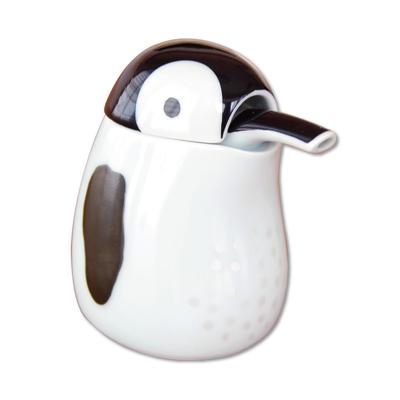 Stylish and Cute Compact Soy Sauce Dispenser, Arita Ware, Penguin Design, 80ml, Made In Japan.
