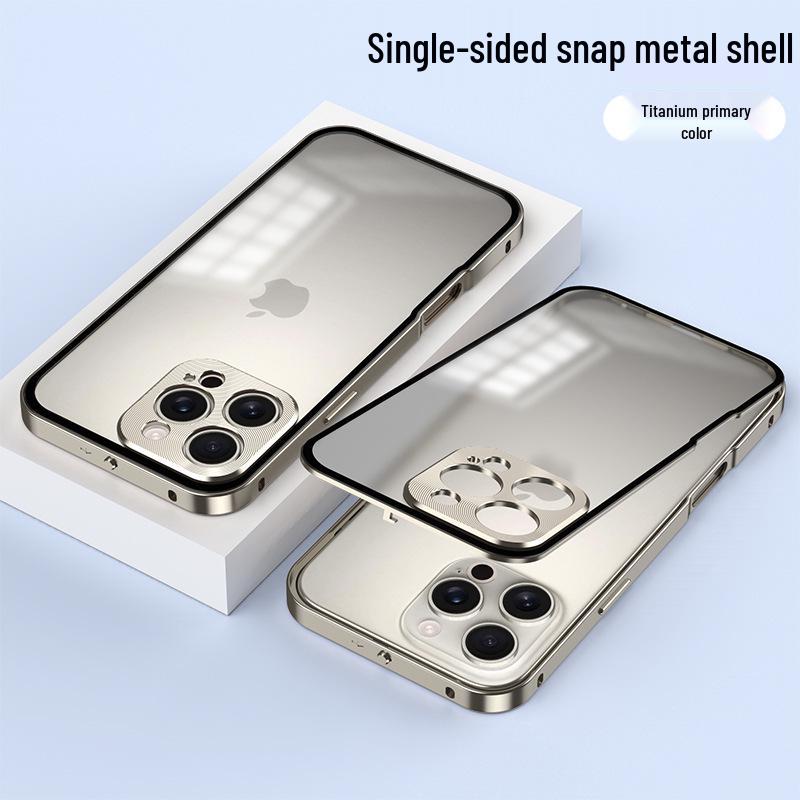 iPhone 16 Pro Max Metallrahmen Hülle mit Linsenschutz