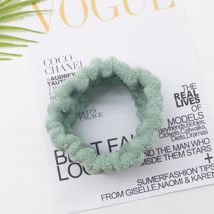 Face Wash Headband Makeup Single Circle Coral Velvet Hair Cover Sports Yoga Hair Accessory For Women