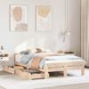 VidaXL Bed Frames Without Mattress 120x200 Cm Solid Pine Wood, Slatted Base, Double Bed Frame, Solid Wood Bed Frame, 3309041