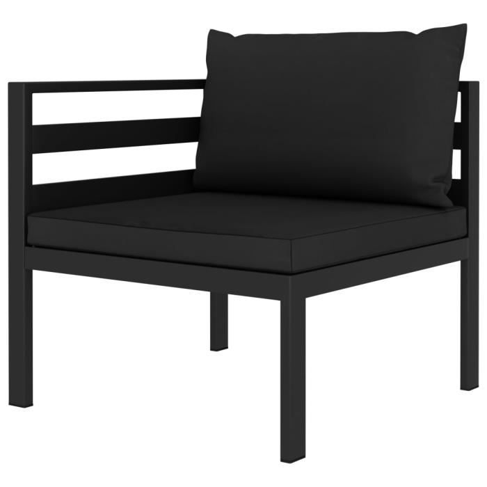 VidaXL Garden Furniture Set 8 Pcs with Cushions Aluminium Anthracite