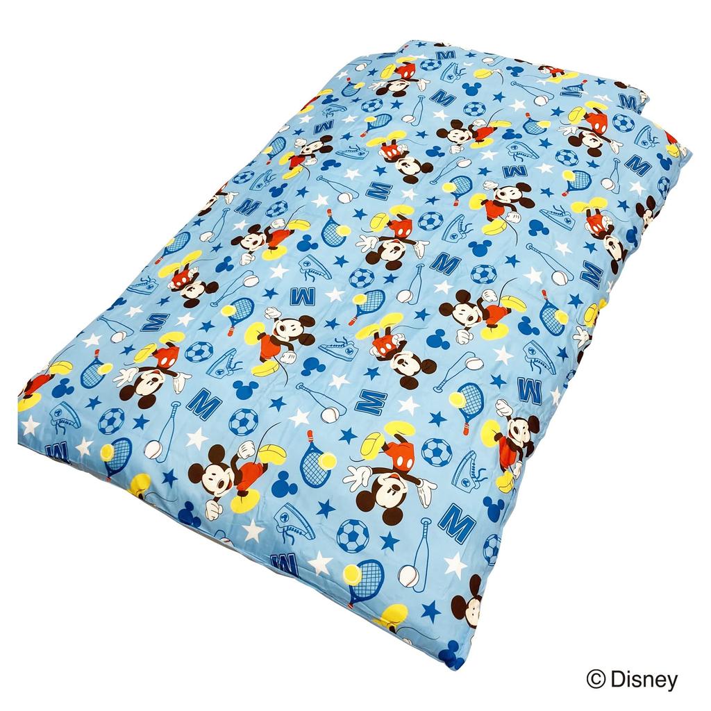 MORIPiLO Disney Single Duvet Cover Mouse Junior Cute Disney by Morishita Makura (Mickey Sports) Size, Blue, 130x180cm, Characters,