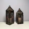 Retro Metal Iron Candle Stand No Candle Portable Wind Lights Scaldfish Candle Holder Home Decor