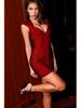 Women's Solid Color Ribbed Formal Bandage Dress - Holiday Beach Wear