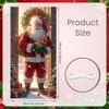 Santa Claus Christmas Door Cover Cloth Lining Decor for Outdoor Garden Kitchen Home Decorations Open the Door Holiday