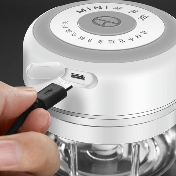 Elektrický mini sekáček na česnek Kráječ na česnek Lis na česnek Sekáček na česnek Paprika Chilli Zelenina Ořechy Mlýnek na maso Potravinový procesor Sekáček