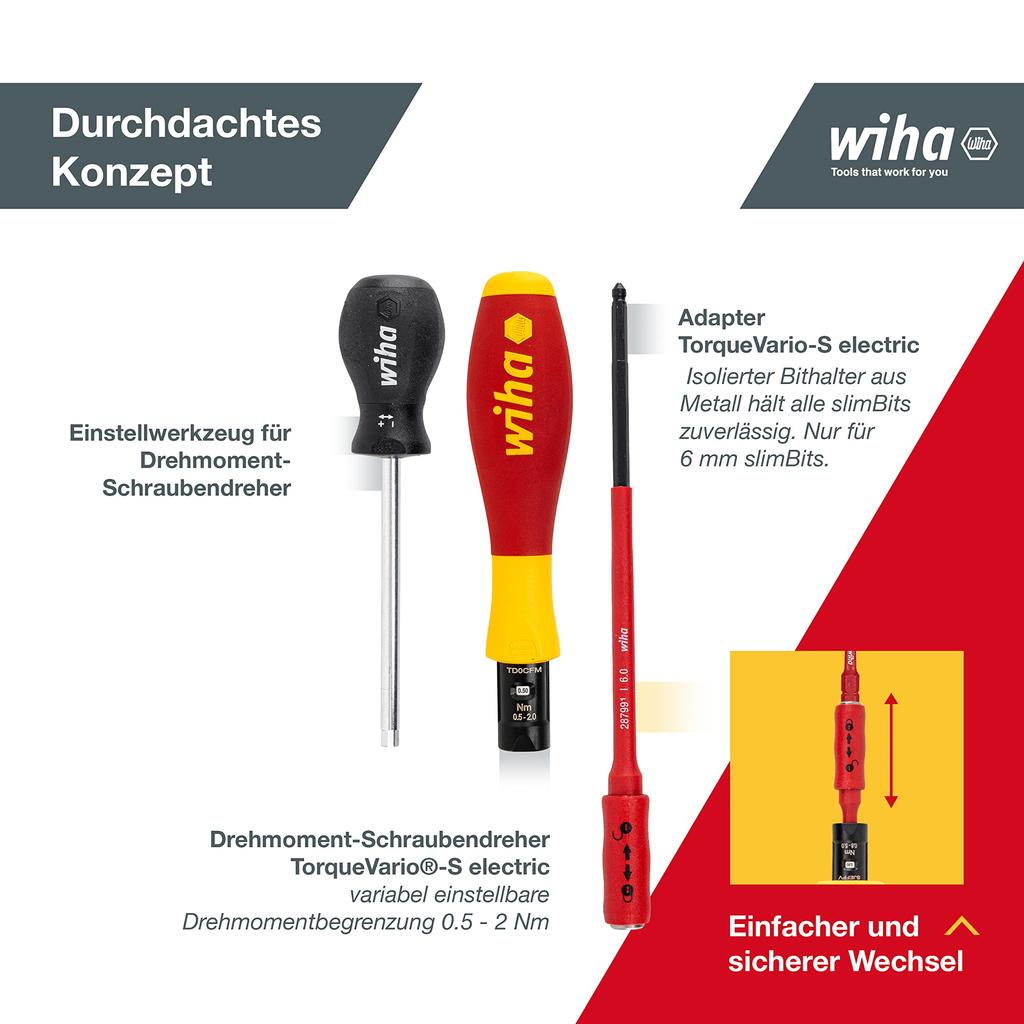 wiha torque driver hex torque vario 26625 3.8mm VDE, 0.6-2Nm