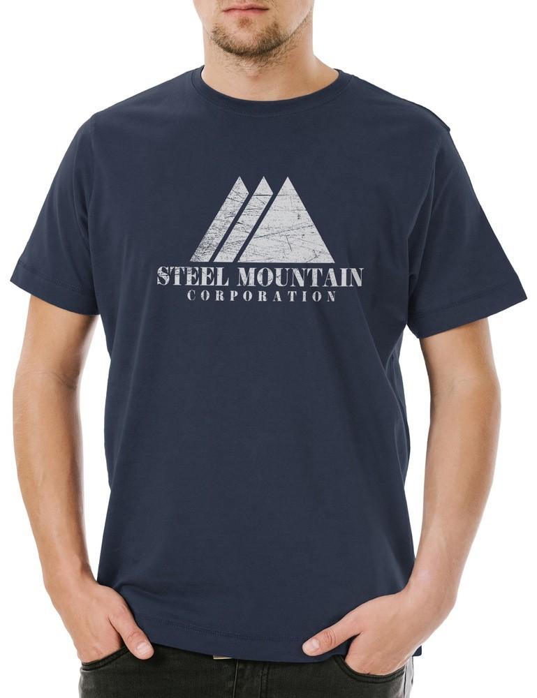 

Steel Mountain Men s T-Shirt Fsociety Allsafe TV Evil E Corp Mr. Robot Hacker L