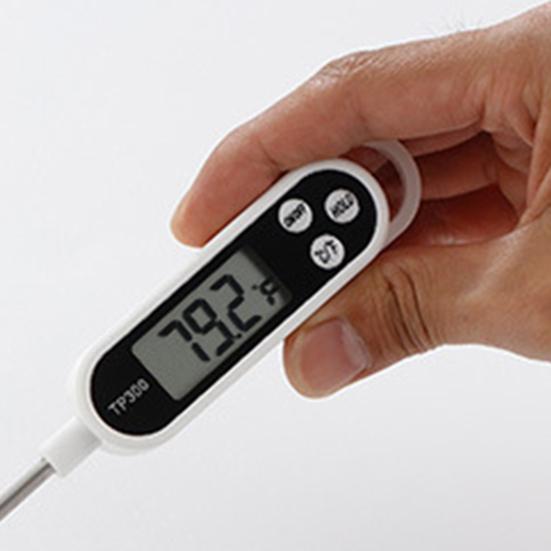 Temperature Detector 304 Stainless Steel Probe Fast Accurate Food Thermometer Digital Display Dual Celsius