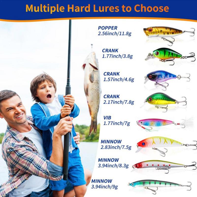 Advent Calendar Fishing Lures 2025 Countdown Lake Fishing Tackle Kit Box Creative Freshwater Trout Lures Kit Fishing Tackle Box