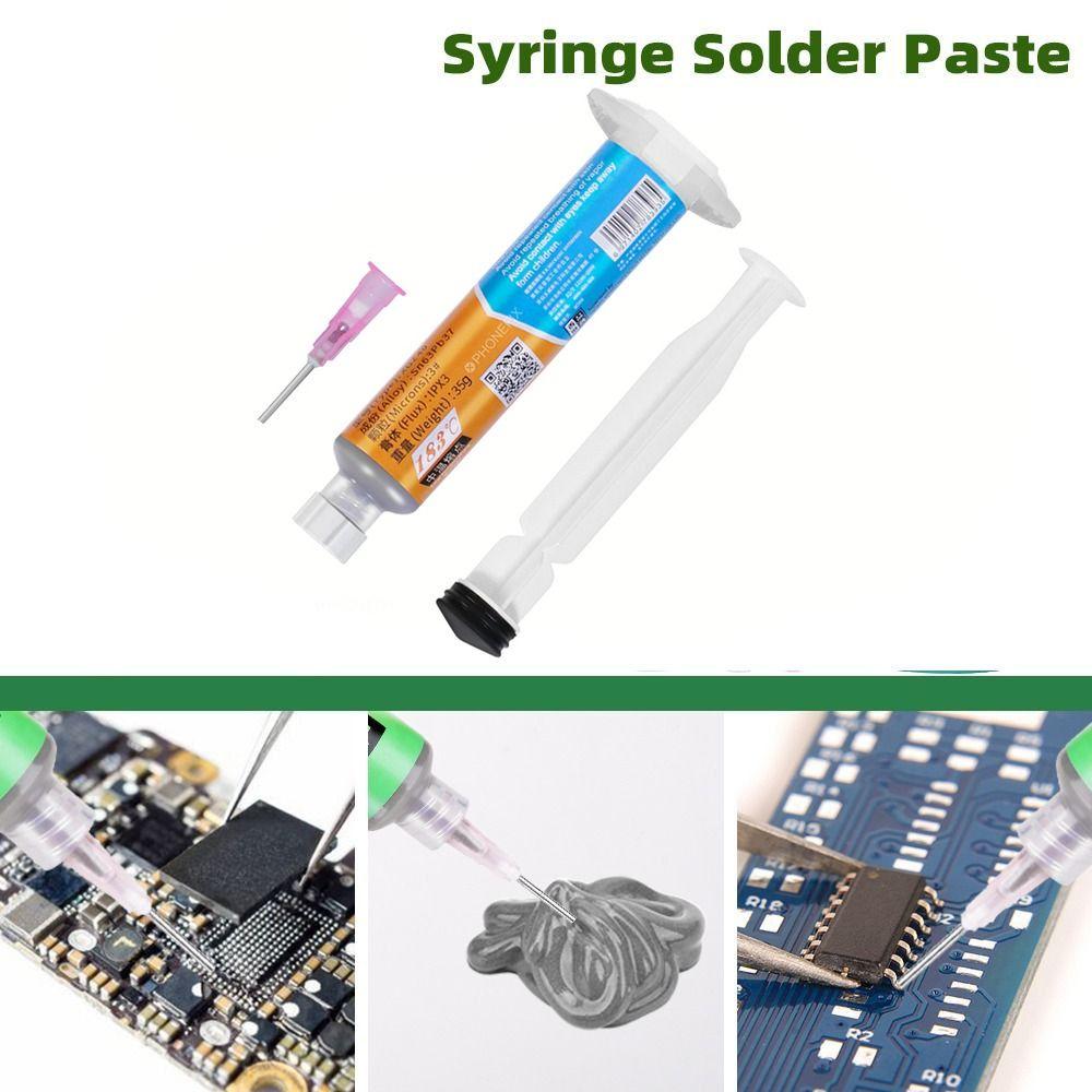 Medium Temperature Soldering Paste with Lead Solder Needles Solder Flux  For PCB Component Repair