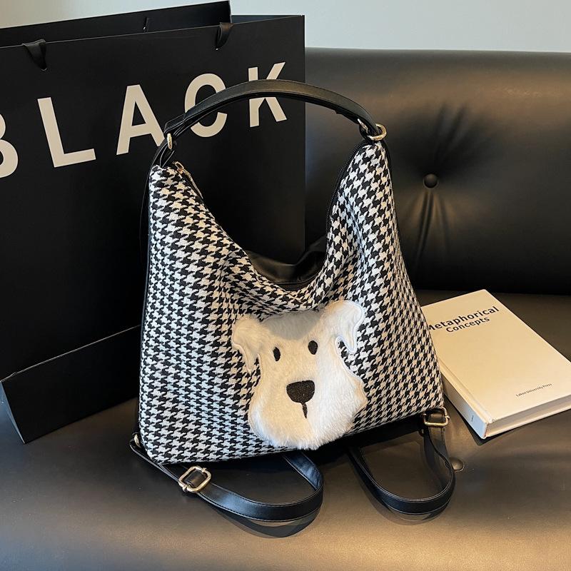 Casual Commuter Tote Bag Women's Large-capacity New Cartoon Single Shoulder Crossbody Multi-functional Backpack