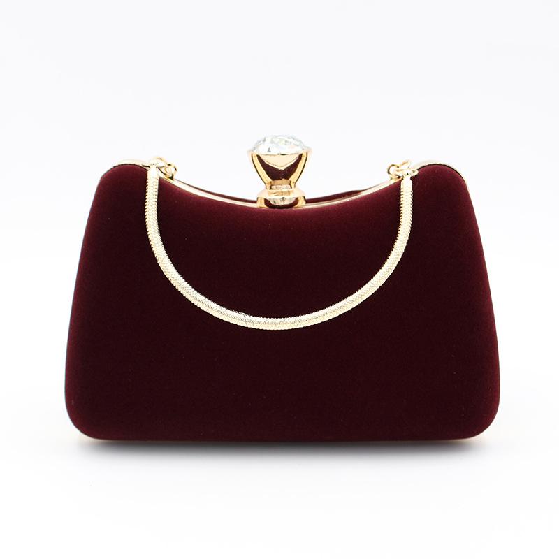 Elegante Samt-Abendtasche - Handtasche im europäischen & amerikanischen Stil für Partys und Abendkleider