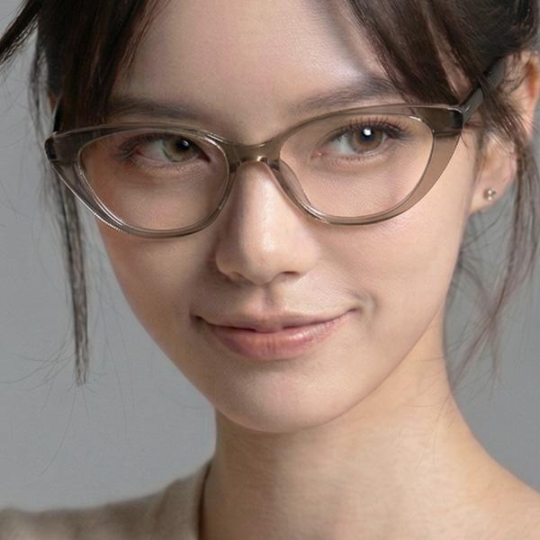Adije Nuven (Kakhi) La1046 Eyeglass Frames Horn-Rimmed