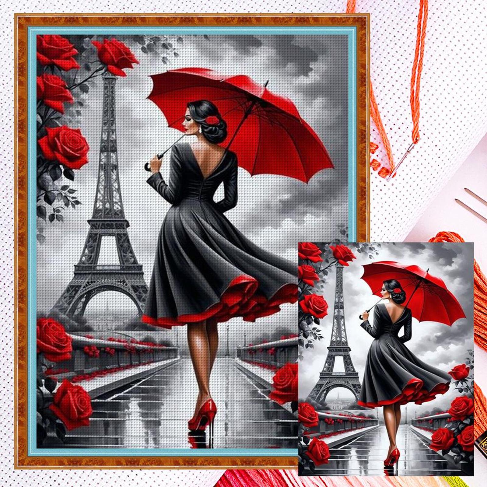 

Full Embroidery Eco-cotton Thread 11CT Counted Women Cross Stitch Kit for Home