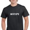 Occupy Wall Street Resist Protest Stand Up Cotton T Shirt Black White Solid