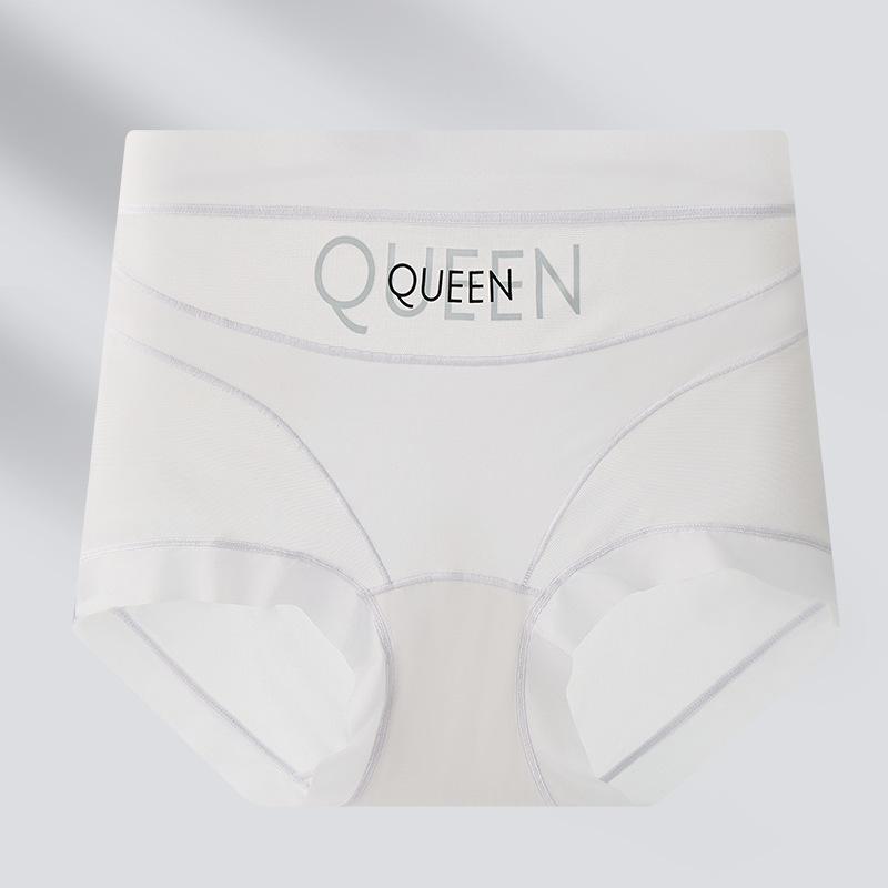 Nouveau Short Confortable Respirant Forme Angle Plat en Soie Glacée Sans Trace Taille Haute Ventre pour Dames Printemps et Automne