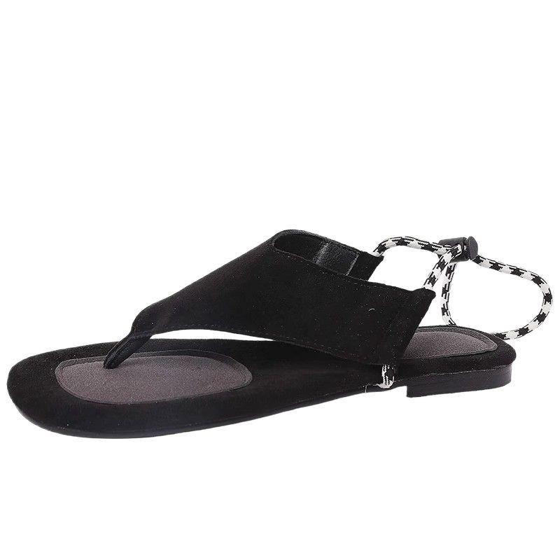 French Retro Niche Design Sense Flat Bottom Pinch Foot Herringbone Cool Slippers Women Wear Summer Fashion New Sandals Women