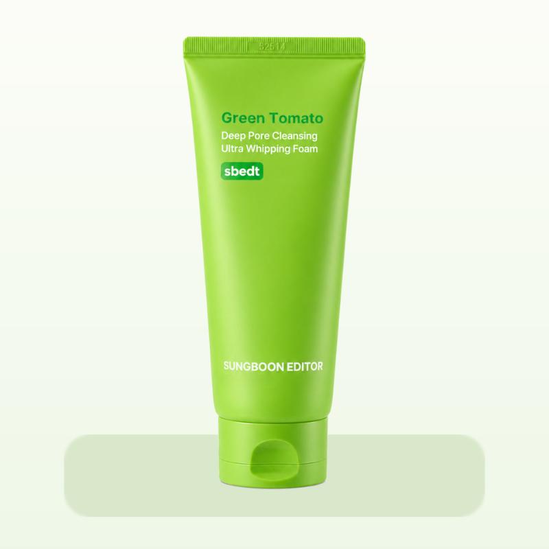SUNGBOON EDITOR Green Tomato Deep Pore Cleansing Ultra Whipping Foam 120g | Korean Facial Cleanser