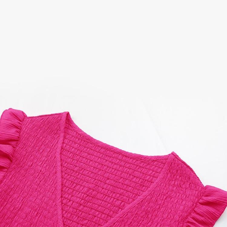 Elegantes Damen Unifarbenes A-Linien-Midikleid mit hohem Bund, V-Ausschnitt und langen Ärmeln Herbst Winter