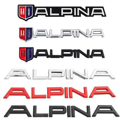 BMW ALPINA Logosu Harf M 3 5 6 X1 X3 X5 X6 E46 E39 E60 E90 E60 F10 için 3D Metal Araba Etiketleri Çıkartmaları Ön Kaput Izgara Amblemi