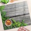 Tempered Multifunctional Decorative Glass Board Wood Herbs 60x52 cm
