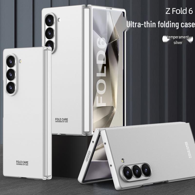 Ultra-Thin Frosted Hard Shell Phone Case for Samsung Z Fold 6 - Fashionable Solid Color Protective Cover