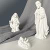 Resin Handicrafts Simulated Human Figure Sculpture Family of Three Christmas Birth of Jesus Decorative Figurines Home Decoration