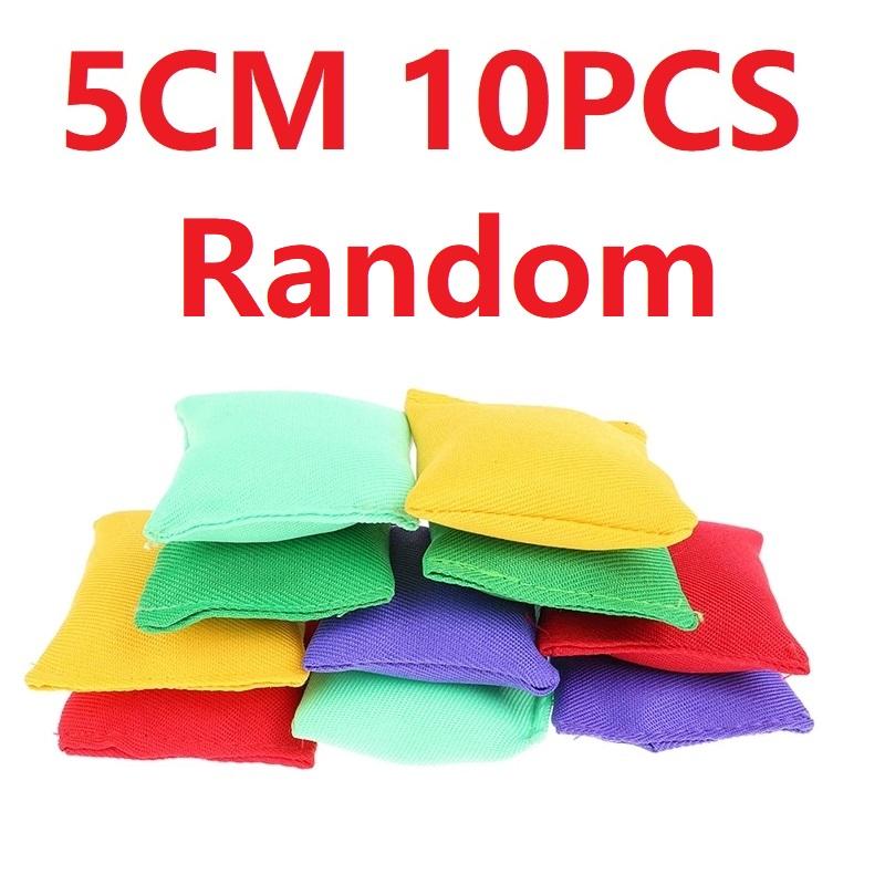 

10PCS Kids Sandbag Throwing Toys Classic Outdoor Sports Toys Colorful Handmade Sandbags Sensory Training Stress Relief Toys