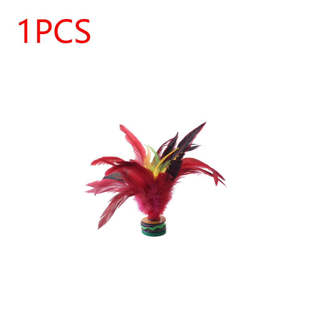 1-10pcs 20cm Feather Kick Shuttlecock Colorful Feathers Foot Kick Handwheel Feather Shuttlecock Wear Resistant for Exercise