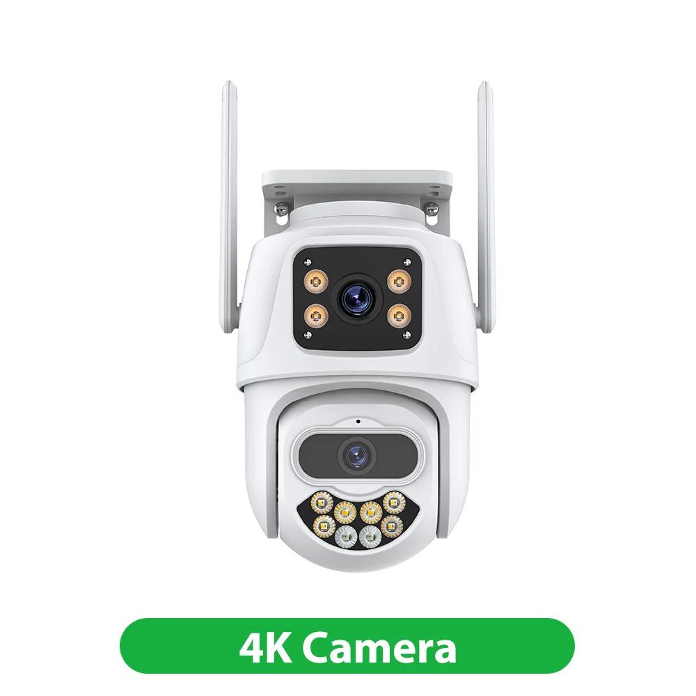 3 Lens Three Screen Wifi PTZ Camera 6K 4K HD Outdoor IP Camera Auto Tracking Video Surveillance CCTV Camera P2P ICSEE