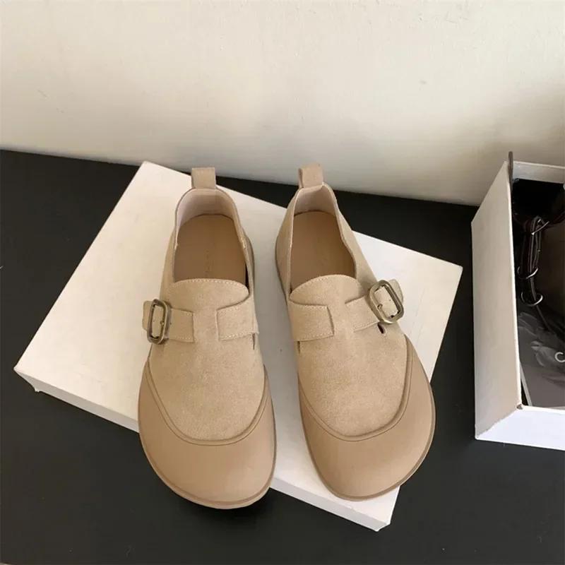 Spring Women Boston Clogs Flats Fashion Shallow Slip on Ladies Comfort  Round Toe Women's Single Women Flat Shoes