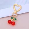 3D Cherry Design Keychain Sturdy Alloy Key Holder Cute Cherry Keychain Charm Key Pendant For Bags And Car Keys