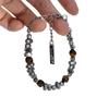 Unique Retro Brown Amber Beaded Bracelet: Niche Design for Men and Women