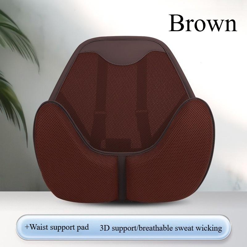 Summer Ice Silk Car Seat Cushion Universal Four Seasons Driver Waist Support Memory Cotton Ventilated Comfort Pad