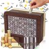 Wooden Digital Piggy Bank: Retro Counting Savings Bank – Secure One-Way Deposit